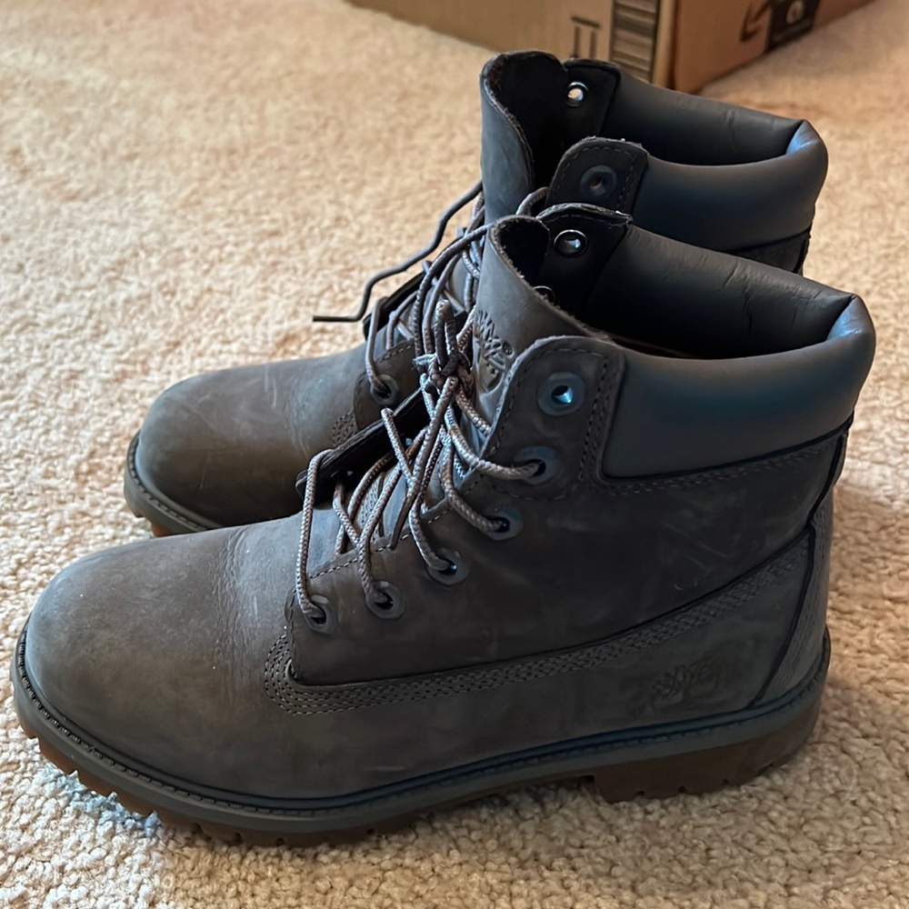 Grey Timberland Boots
